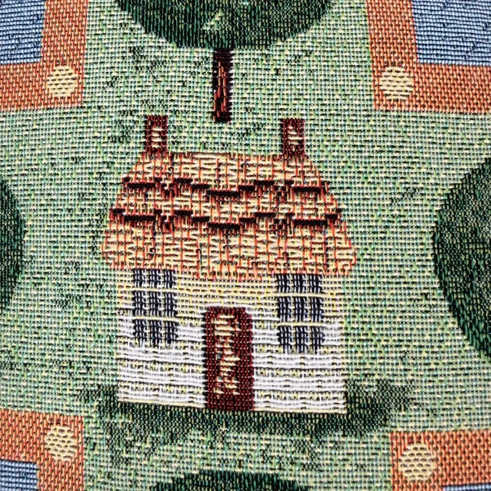 Vintage Tapestry Sheep Cottage Throw Pillow Country Farmhouse Decor 17x17